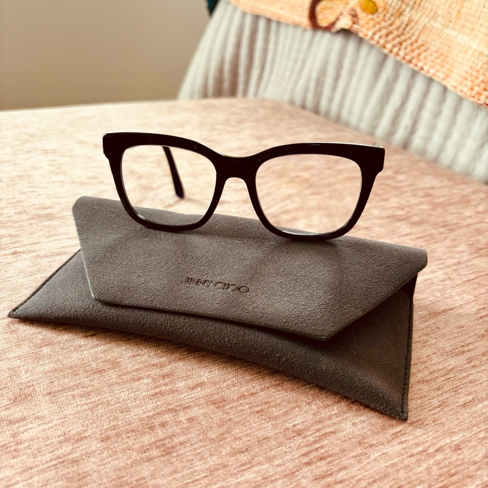Jimmy Choo Black Cat-Eye Glasses